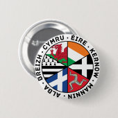 Celtic Nations Flags Ronde Button 5,7 Cm (Voorkant /achterkant)