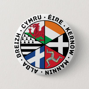 Celtic Nations Flags Ronde Button 5,7 Cm