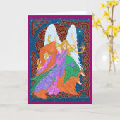 Celtic Nouveau Angel Kaart (Gele Bloem)