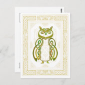Celtic Owl Briefkaart (Voorkant / Achterkant)