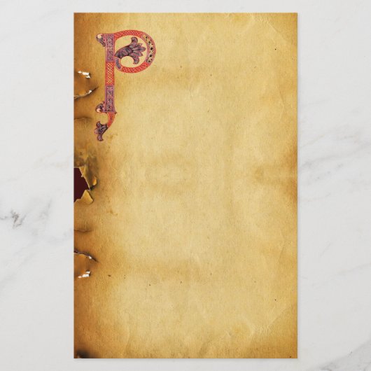 CELTIC P MONOGRAM PARCHMENT BRIEFPAPIER (Voorkant)