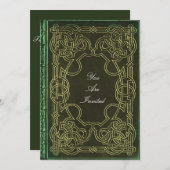 Celtic Pattern Wedding Invitations Kaart (Voorkant / Achterkant)