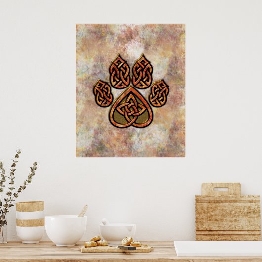 Celtic Pawprint Poster (Keuken)