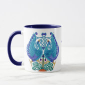 Celtic Peacocks Royal Ringer Mok (Links)