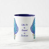 Celtic Peacocks Royal Ringer Mok (Midden)