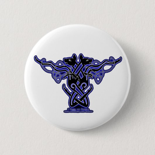 Celtic Pins en Buttonnen Hound Design Ronde Button 5,7 Cm (Voorkant)