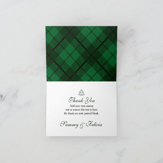 Celtic Plaid Dank u kaarten (Binnen)