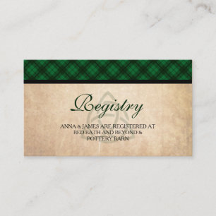 Celtic Plaid Wedding Registry Kaart