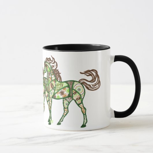 Celtic Prancing Horse Coffee Mok (Rechts)