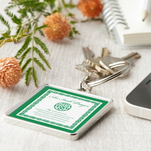 Celtic Prayer St. Patrick's Day Sleutelhanger (Zijkant)