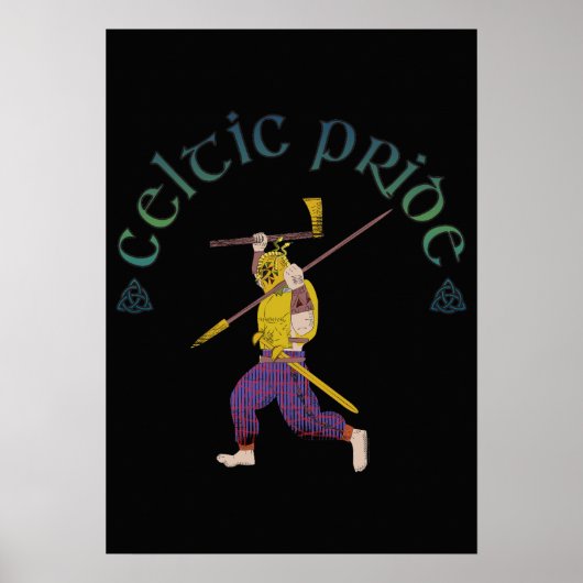 Celtic Pride Shirt Celtic Warrior Poster (Voorkant)