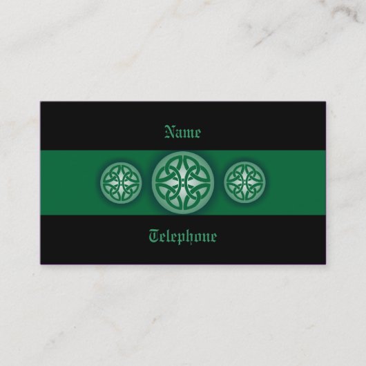 Celtic Profile Card - Green en Black 4 Visitekaartje (Voorkant)