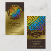 Celtic Rainbow Hand Knot Custom Profile Card Visitekaartje (Voorkant / Achterkant)