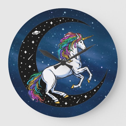 Celtic Rainbow Unicorn Grote Klok (Voorkant)
