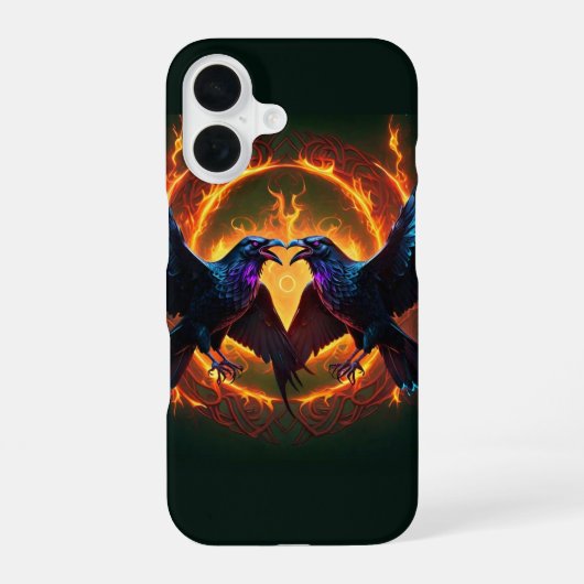 Celtic Ravens iPhone 16 Hoesje (Achterkant)