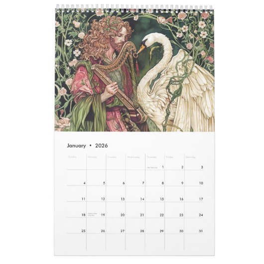 Celtic Realms – Mythical Journey and Ancient Gods Kalender (Jan 2026)