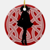 Celtic Red Dancer Ornament (Achterkant)