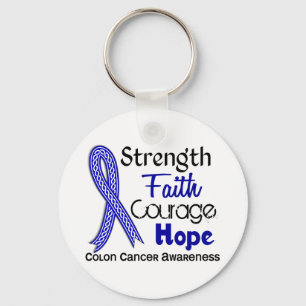 Celtic Ribbon Sterkte Faith Hope Colon Cancer Sleutelhanger