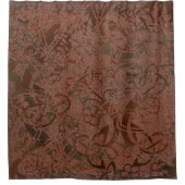 Celtic Rust Green Pattern Douchegordijn (Voorkant)