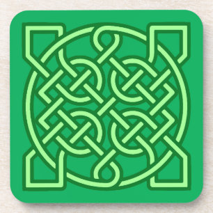 Celtic Sailor's Knot, Emerald and Lime Green Bier Onderzetter