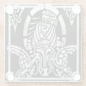 Celtic Saint Chrome Glazen Onderzetter (Achterkant)