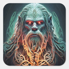 Celtic Sasquatch Vierkante Sticker