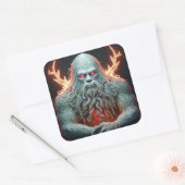 Celtic Sasquatch Vierkante Sticker (Envelop)