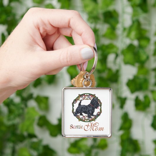 Celtic Scottish Terrier Moeder Sleutelhanger (Hand)