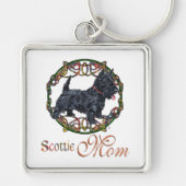 Celtic Scottish Terrier Moeder Sleutelhanger (Voorkant)