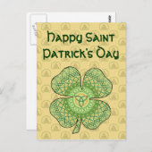 Celtic Shamrock Briefkaart (Voorkant / Achterkant)