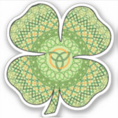 Celtic Shamrock Contour Sticker (Voorkant)