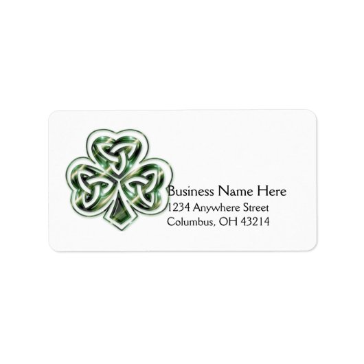 Celtic Shamrock Design 2 Adresetiketten 1 Etiket (Voorkant)