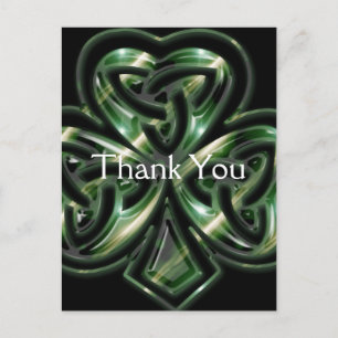 Celtic Shamrock Design 2 Hartelijk dank voor Brief Briefkaart