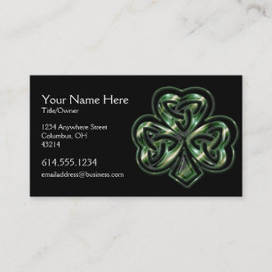 Celtic Shamrock Design 2 Irish Visitekaartje