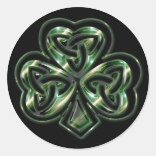 Celtic Shamrock Design 2 Stickers