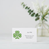 Celtic Shamrock Design Visitekaartje (Staand voorkant)