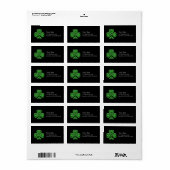 Celtic Shamrock Etiket (Full Sheet)