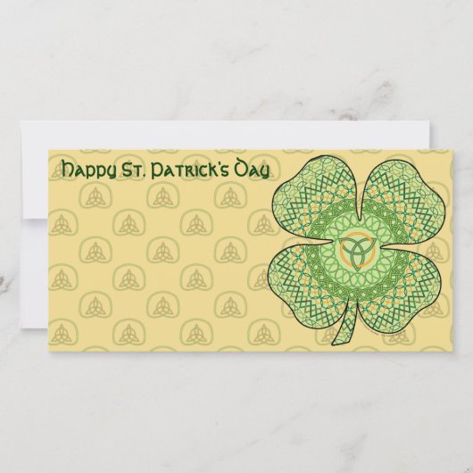 Celtic Shamrock-fotokaart (Voorkant)