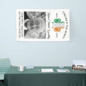 Celtic Shamrock Funeral Memorial Spandoek (Beurs)