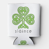 Celtic Shamrock Green Slainte St. Patrick's Day Blikjeskoeler (Voorkant)