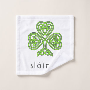 Celtic Shamrock Green St. Patrick's Day Slainte Washandje