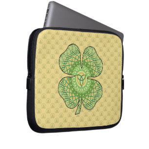 Celtic Shamrock Laptop Hoesje Laptop Sleeve