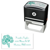 Celtic Shamrock Personalized Zelfinktende Stempel (In situ)