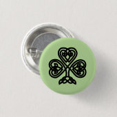 Celtic Shamrock Ronde Button 3,2 Cm (Voorkant /achterkant)