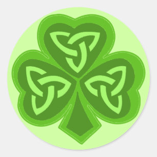 Celtic Shamrock Saint Patrick's Day Ronde Sticker