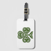 Celtic Shamrock - St Patricks Day Bagagelabel (Voorkant (verticaal))