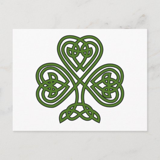 Celtic Shamrock - St Patricks Day Briefkaart (Voorkant)