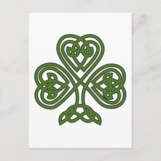 Celtic Shamrock - St Patricks Day Briefkaart (Voorkant)