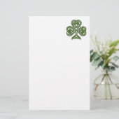 Celtic Shamrock - St Patricks Day Briefpapier (Staand voorkant)