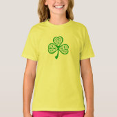 Celtic Shamrock St. Patrick's Day Girl's T-Shirt (Voorkant)